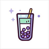 Bubble tea icon illustration vector