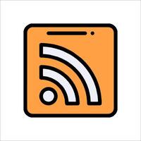 A rss icon on a white background vector