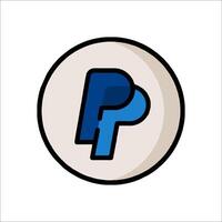 Paypal logo in a circle vector