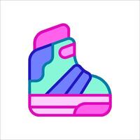 A shoe with a pink and blue color scheme vector