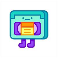 A cartoon character holding a book in its hands vector
