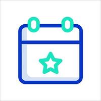 A calendar with a star on it vector