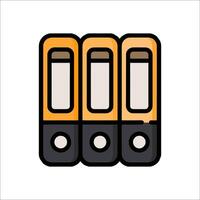 Three file folders icon on white background vector