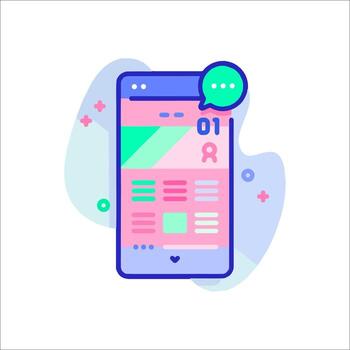 Mobile app design vector