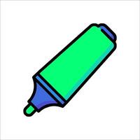 A green marker on a white background vector
