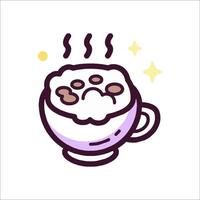 A cup of coffee with a hot cup of coffee vector