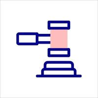 A judge's gavel icon on a white background vector