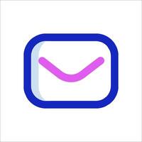 Email icon with a purple envelope vector