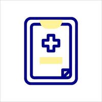 A medical file icon on a white background vector
