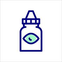 A bottle with an eye icon vector
