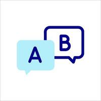 A b chat icon vector