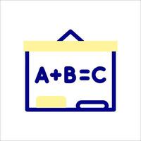 A blue and yellow sign with the word a c vector