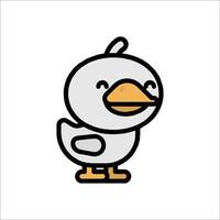 A cartoon duck with a beak and a beak vector