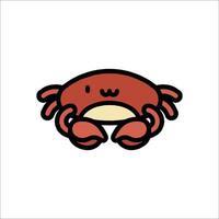 A cartoon crab with a face and eyes vector