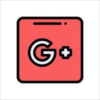 Google plus logo icon vector