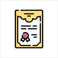 Certificate icon illustration vector