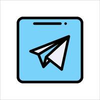 A paper airplane icon on a white background vector