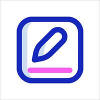 A pink and blue pen icon on a white background vector