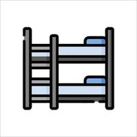 Bunk bed icon illustration vector