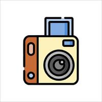 A camera icon on a white background vector