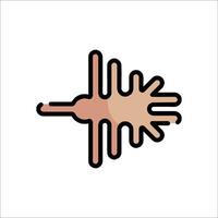 An icon of a hand holding a leaf vector