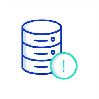 A stack of data is shown with a circle around it vector