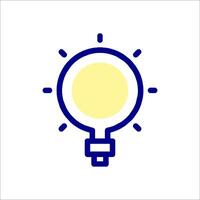 A light bulb icon on a white background vector