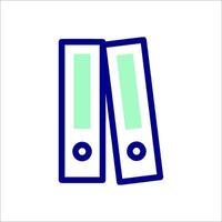 A blue folder icon on a white background vector