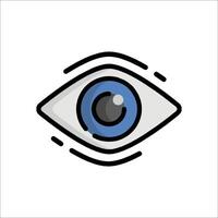 An eye icon on a white background vector