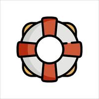 A life preserver icon on a white background vector