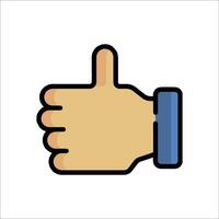 A thumb up icon on a white background vector