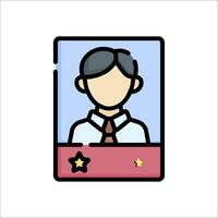 A man with a star on his face icon vector