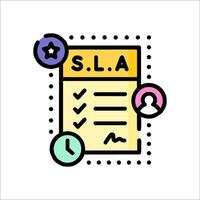 Sla checklist icon vector