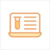 A test tube and a paper with a test tube vector