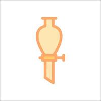 A small bottle with a handle on it vector