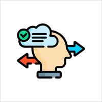 A person with a cloud icon on his head vector