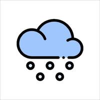 A cloud with rain drops on it vector