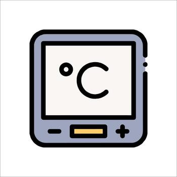A computer monitor with the word c on it vector