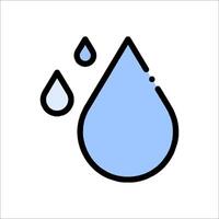 Water drop icon illustration vector