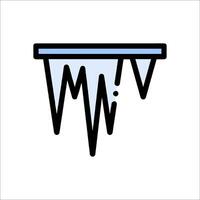 Ice icicle icon illustration vector
