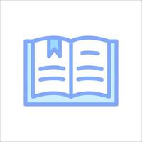 An open book icon on a white background vector