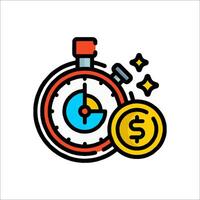 Time and money icon illustration vector