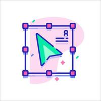 A green arrow pointing to a document vector