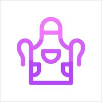 A purple apron icon on a white background vector
