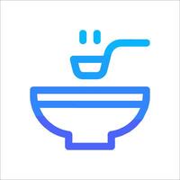 A bowl with a spoon and spoon in it vector