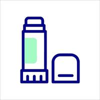 A tube of toothpaste and a toothbrush icon vector