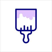 A paintbrush icon on a white background vector