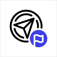 The logo for the app is shown with a blue and white circle vector