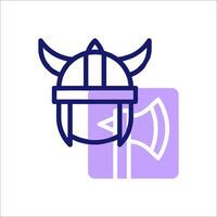 A viking helmet icon on a white background vector