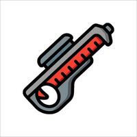 A thermometer with a red handle on a white background vector